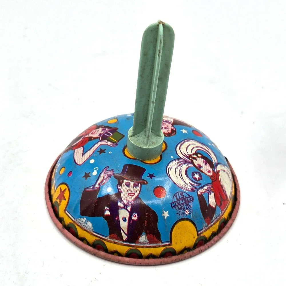 VINTAGE US TOY MFG Noise Maker Party Rattle or Bell Ringer Dancer & Magician